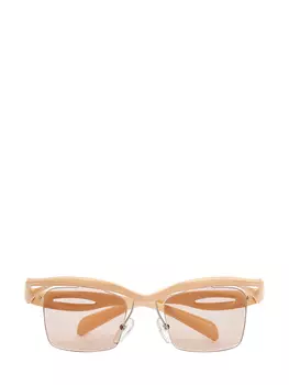 Солнцезащитные очки с безободковыми линзами и фигурной оправой