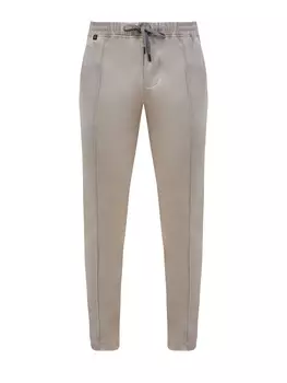 Спортивные брюки из хлопка интерлок с поясом на кулиске