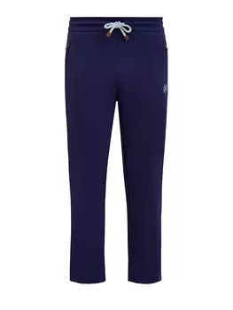 Спортивные брюки из хлопка с кулиской и вышитым логотипом