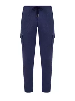 Спортивные брюки из меланжевого хлопка с карманами-карго