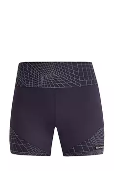 Спортивные шорты на высокой посадке со светоотражающим принтом