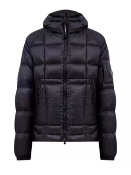 Стеганый пуховик D.D. Shell с фирменной линзой на рукаве