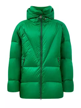 Стеганый пуховик-oversize с отстегивающимся воротом