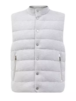 Стеганый жилет из мягкого хлопка с пуховым утеплителем