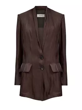 Струящийся однобортный жакет с мерцающим эффектом ламе