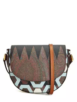 Сумка-crossbody из жаккардовой ткани с геометрическим узором