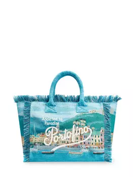 Сумка из хлопкового гобелена с вышивкой Portofino
