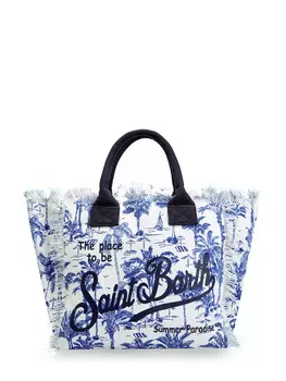 Сумка из холщовой ткани с принтом Toile de Jouy