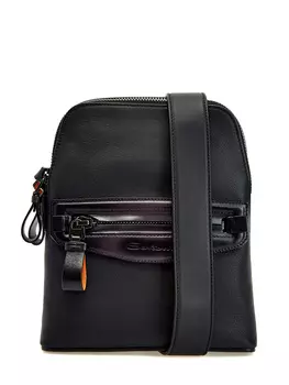 Сумка из матовой кожи с плечевым ремнем