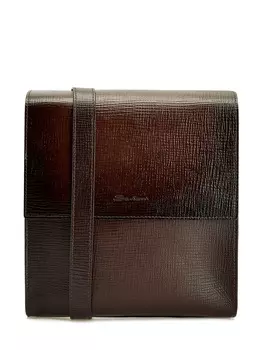 Сумка-мессенджер из тисненой кожи с регулируемым ремнем