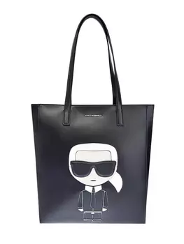 Сумка-тоут K/Ikonik с фактурной аппликацией