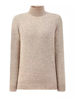 Свитер из альпаки, хлопка и шерсти с высоким воротом