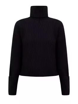 Свитер из фактурной шерсти и кашемира с высоким воротом