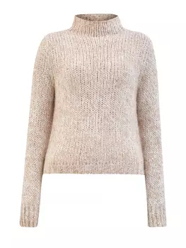 Свитер из мягкой шерсти альпака с золотистыми пайетками