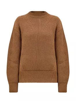 Свитер из шерсти английской вязки с боковыми разрезами