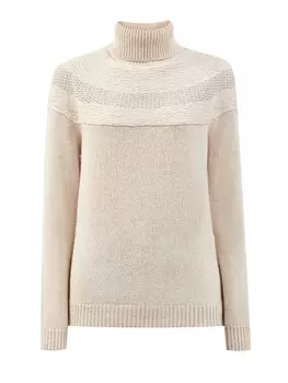 Свитер из шерсти, шелка и кашемира с отделкой Punto Luce