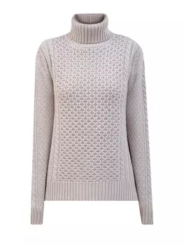 Свитер узорной вязки из кашемира Platinum с нитью ламе