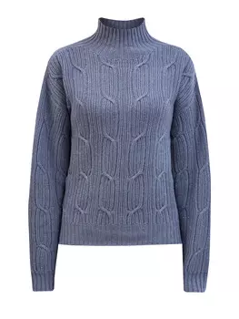 Свитер узорной вязки с металлизированной нитью ламе