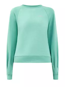 Свитшот из хлопкового футера с объемными рукавами