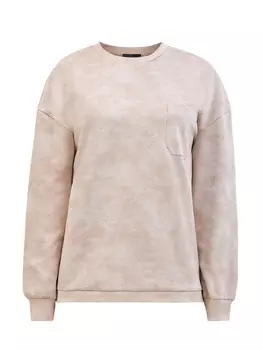 Свитшот из окрашенного вручную хлопка с накладным карманом