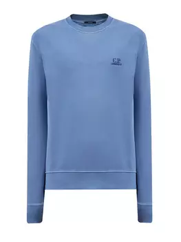 Свитшот из окрашенного вручную хлопка с вышитым логотипом