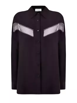 Свободная блуза из тонкого муслина с рядами цепочек