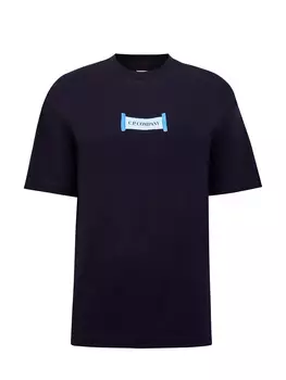 Свободная футболка из гладкого хлопка джерси 30/1 с принтом