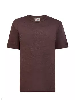 Свободная футболка из льняного джерси с логотипом на рукаве