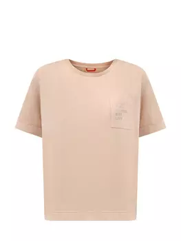 Свободная футболка из окрашенного вручную джерси с принтом