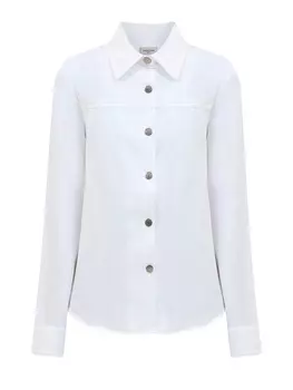 Свободная куртка-рубашка из хлопка bull с кожаной нашивкой