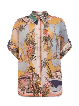 Свободная рубашка Tallow с принтом Nautical Map