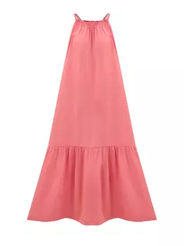 Свободное платье-сарафан из струящегося модала с карманами