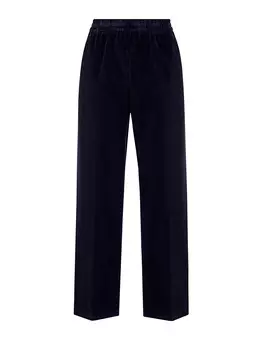 Свободные брюки из хлопкового вельвета с эластичным поясом