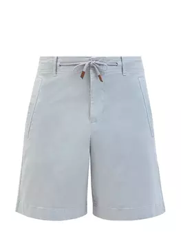 Свободные шорты из хлопка и тенсела с поясом на кулиске