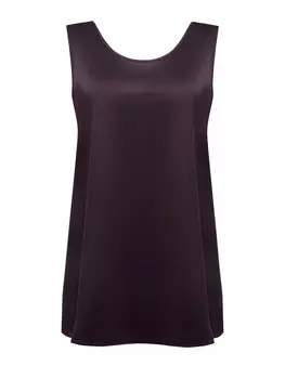 Свободный топ из гладкого твила с V-образным вырезом на спинке