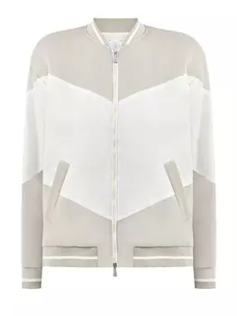 Толстовка-бомбер из хлопкового твила и матового нейлона