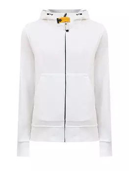 Толстовка из эластичного футера с жаккардовой лентой и капюшоном