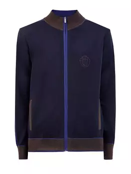 Толстовка из хлопка и шерсти с вышитым логотипом