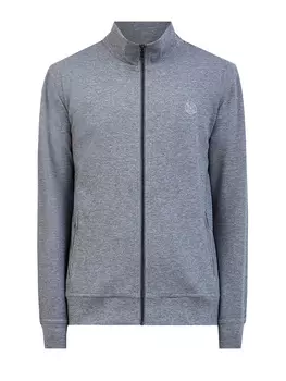 Толстовка из меланжевого хлопка интерлок с вышитым логотипом