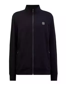 Толстовка из плотного футера с контрастным вышитым логотипом