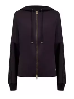 Толстовка с вязаными деталями и символикой Swarovski