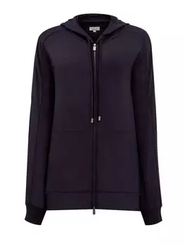 Толстовка в спортивном стиле из гладкой шерстяной ткани