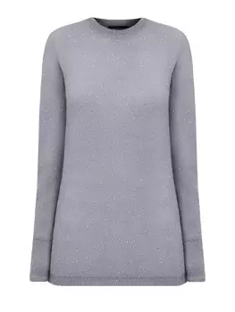 Тонкий джемпер из мохера с мерцающими микро-пайетками