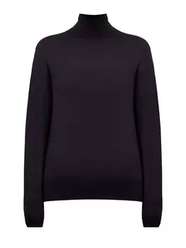 Тонкий джемпер из шерсти, кашемира и шелка с разрезами