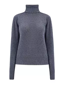 Тонкий свитер из меланжевой шерсти и кашемира английской вязки