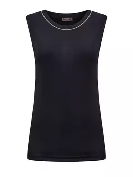 Топ Aurea из струящейся вискозы с нитью ламе и цепочками