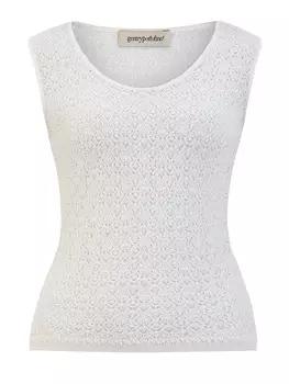 Топ ажурной вязки из тонкой шелковой пряжи букле