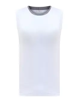 Топ из эластичного джерси в рубчик с трикотажной окантовкой