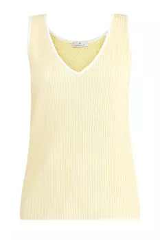 Топ из хлопка в рубчик с перфорированной спинкой