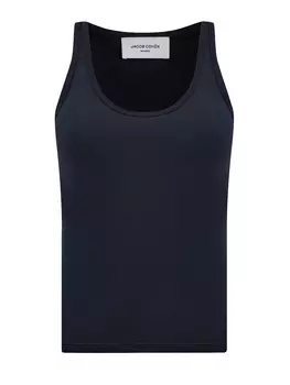 Топ из легкого хлопкового джерси с U-образным вырезом